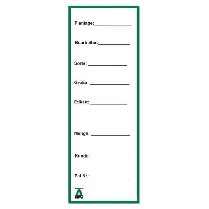 DIWA - Pallet label - Neutral - german