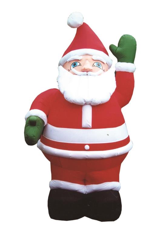 Père Noël gonflable avec soufflerie , éclairage interne et haubanage