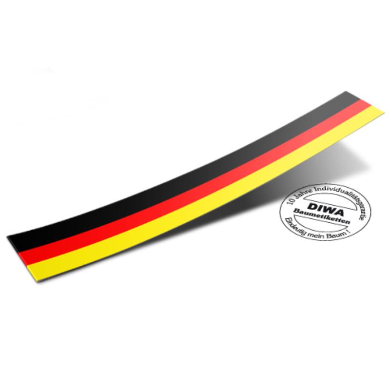 DIWA Premium Etikett Deutschlandfahne 1 Pack = 1.000 Stück / 270 x 35 mm