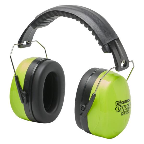 Coquilles anti-bruit de tête "Profi" jaune fluo 