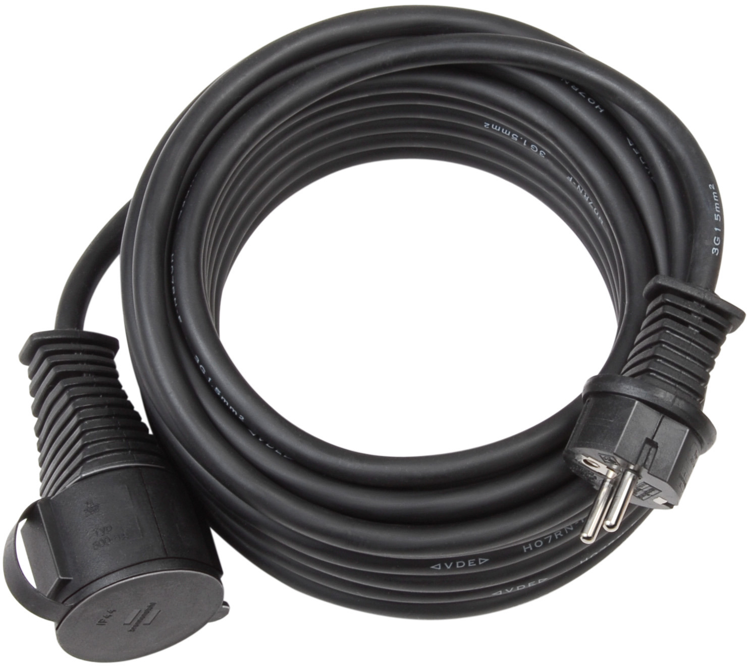 Câble de rallonge extérieur 10 m - H07RN-F3G1,5 230 V, 1,5 mm²