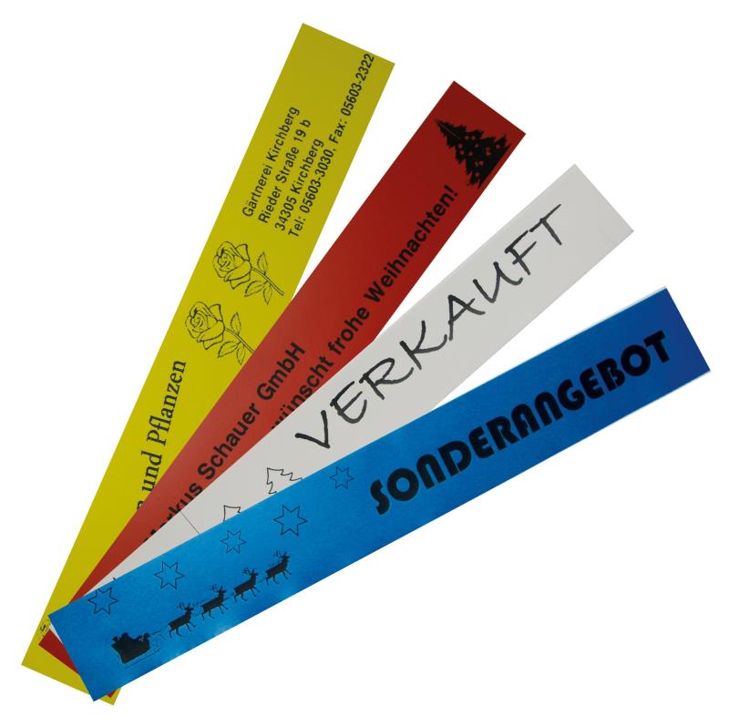 Étiquette transfert thermique - avec impression personnalisée - 4 rangées