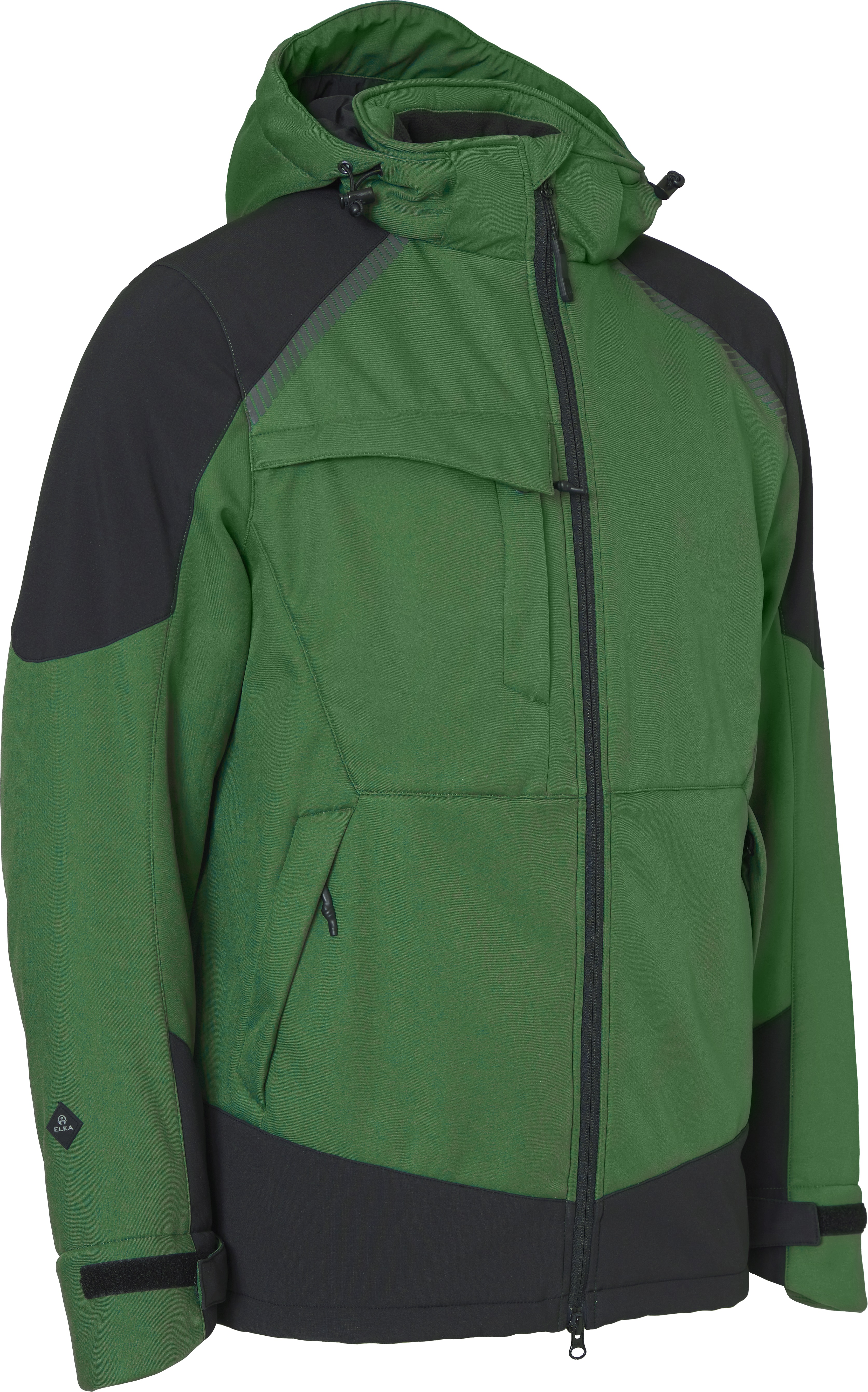 Veste Working Xtreme Softshell hiver - respirante et déperlante - vert/noir