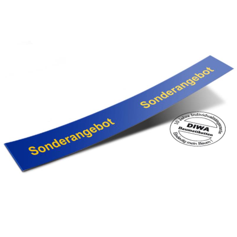 DIWA Premium Etikett Sonderangebot 1 Pack = 1.000 Stück / 270 x 35 mm