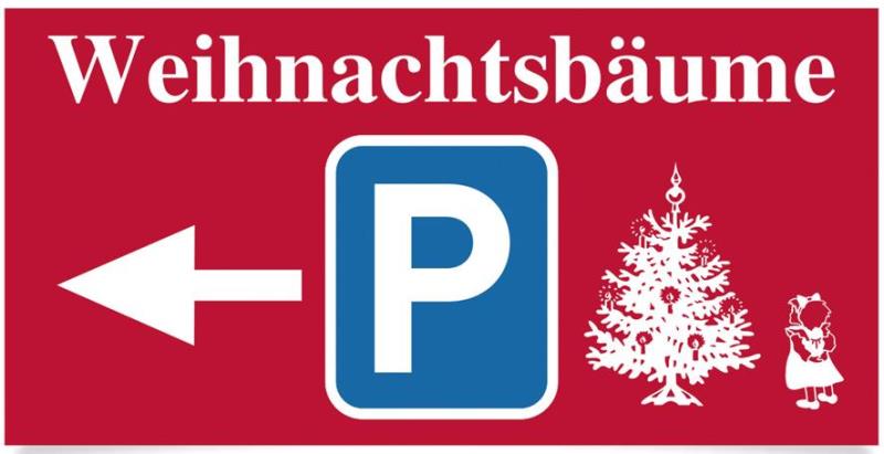 Parkplatzschild "Emotion" 100 x 50 cm - rot/weiss Blockout, geöst, Digitaldruck, Aufdruck beidseitig