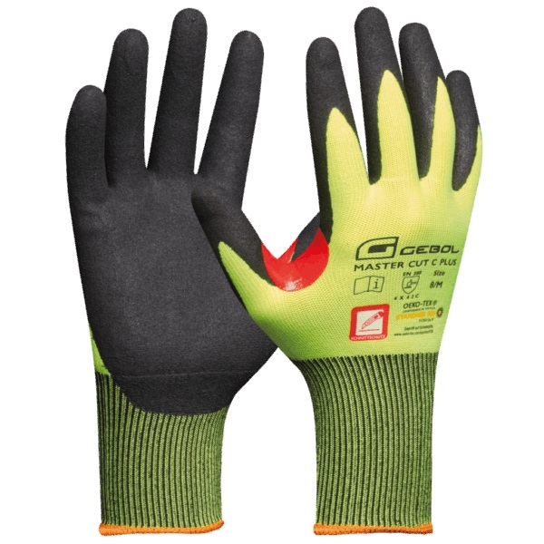 Master Cut C Plus - Handschuh - Schnittschutz (Stufe C) - gelb/schwarz