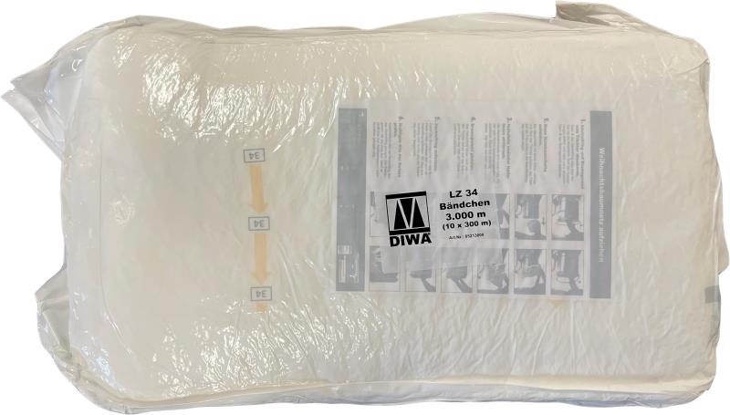 LZ 34 DIWA Bändchen - Vakuum - 3.000 m (10x300 m) Filet d’emballage pour sapin de Noël