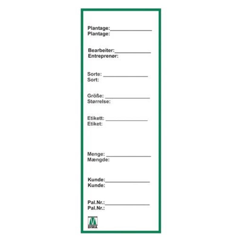 DIWA - Palleskilt - Neutral - Tysk/Dansk
