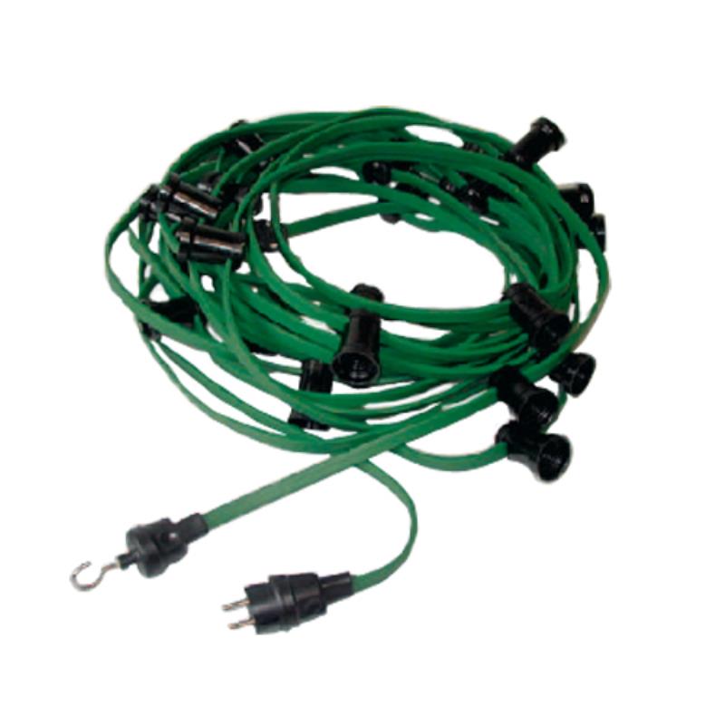 Set: Guirlande lumineuse avec embout - 20 m, 30 amampoules LED 0,9 W 