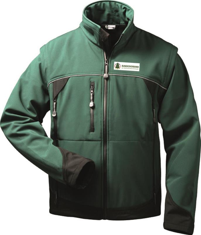Softshell Jacket "Bundesverband" green/silver - size S