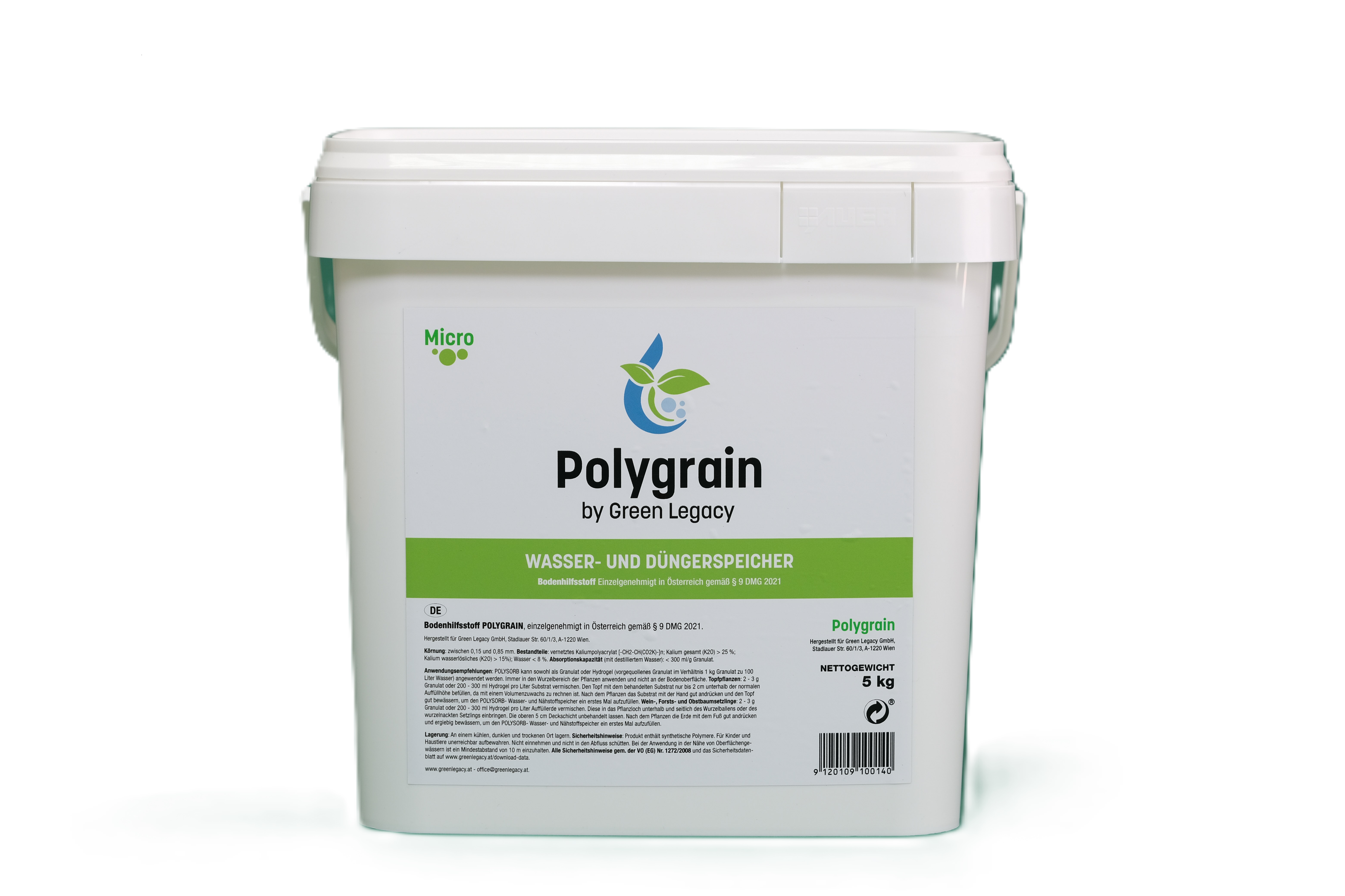 Polygrain - Dünger- & Wasserspeicher Tabs - 5 kg im Eimer - univers. Bodenhilfsstoff