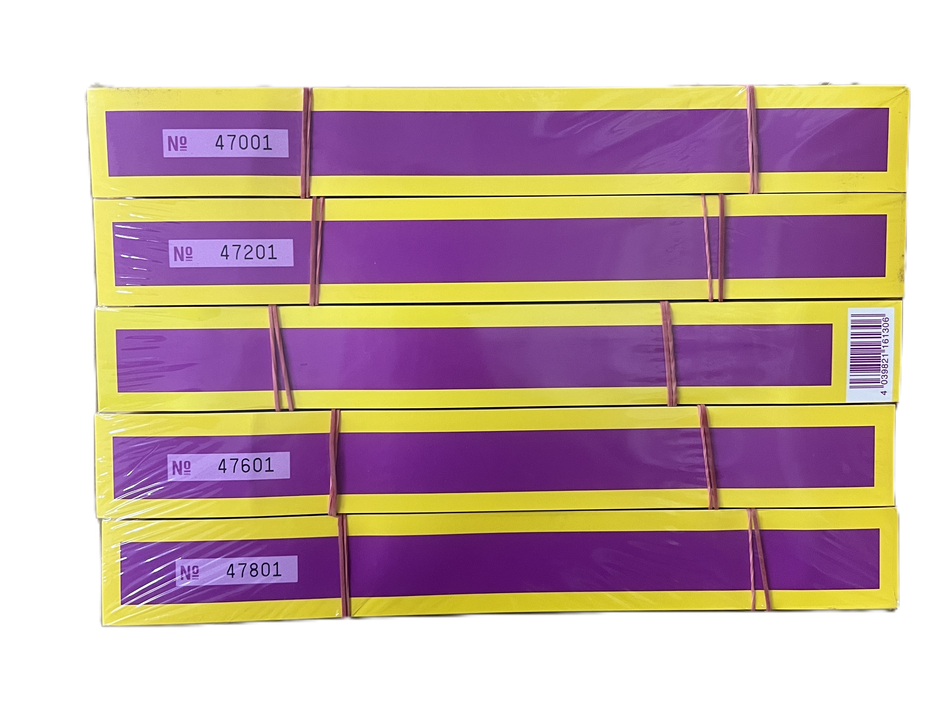 DIWA Premium-etiket  – uden tekst  – gul/lilla 1 pakke = 1.000 stk. / 270 x 35 mm