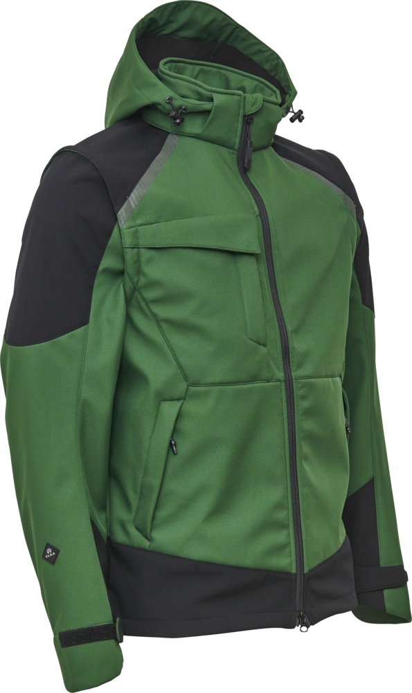 Veste Working Xtreme Softshell - Respirante et déperlante - vert/noir