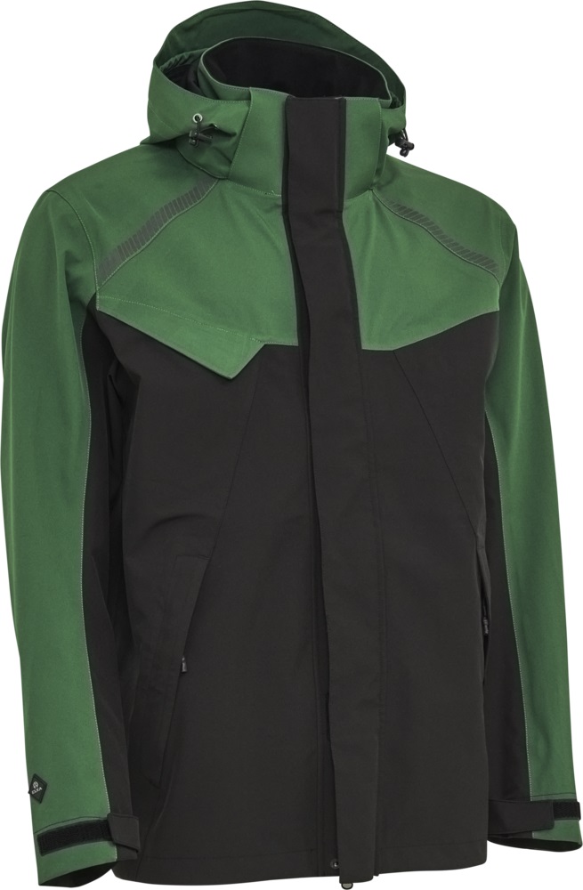 Veste Working Xtreme 3 couches - avec stretch Respirant et imperméable - vert/noir